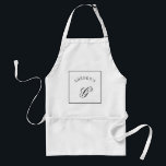 Enkel kvadratisk Logotyp Monogram Kitchen Förkläde<br><div class="desc">Skapa din egen köksbricka med din text.</div>