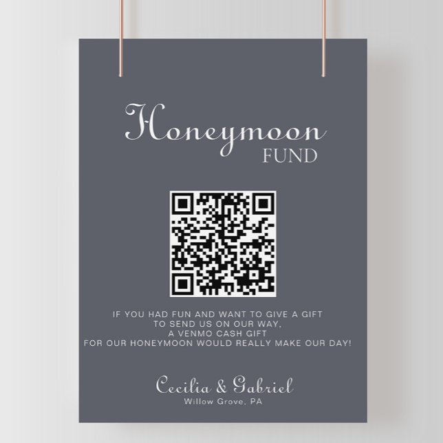 Enkel kvällsfond Boho Bröllop Honeymoon Poster (Skapare uppladdad)