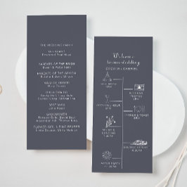 Enkel kvällstid Boho-tidslinjen Bröllop Program