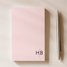 Enkel kvinnlig Rosa och svart, första monogram