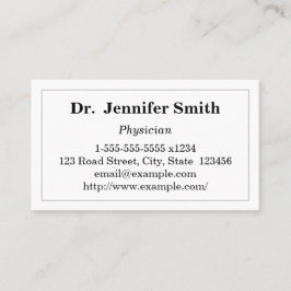 Enkel läkarevisitkort visitkort