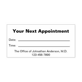 Enkel läkarmottagning - nästa Möte Självfärgande Stämpel