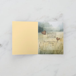 Enkel landlig hjärtformad bröllopsinbjudan meddelande