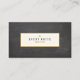 Enkel lantlig svart tavla Groupon för vintage Visitkort