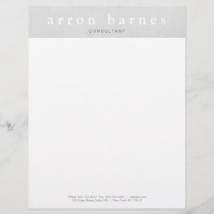 Enkel lätt Grått Modern Minimalistisk designer Brevhuvud