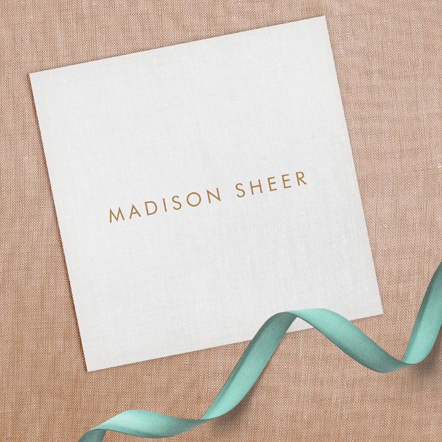 Enkel, lätt Grått, modern, minimalistisk Fyrkantigt Visitkort (Skapare uppladdad)