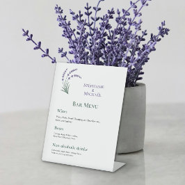 Enkel Lavendel Bröllopsbarmeny