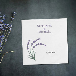 Enkel Lavender Bröllop Pappersservett