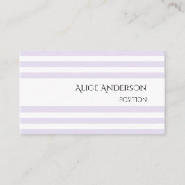 Enkel Lavender-Chic Pastel Rand Minimal Visitkort