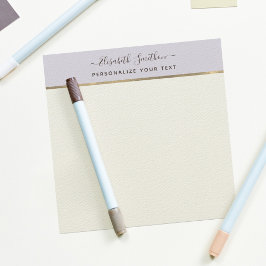 Enkel Lavender & Guld minimal Personal Stationery Anteckningskort