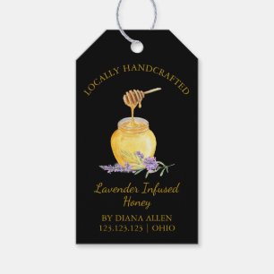 Enkel lavender Infused honey Märkre l Black Presentetikett
