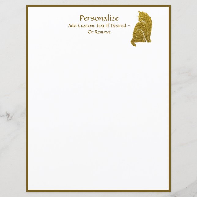 Enkel lektion i Kattdjuret för katt i Guld Glitter (Framsida)