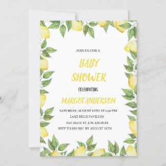 ENKEL LEMON BABYSHOWER-INBJUDANDE INBJUDNINGAR
