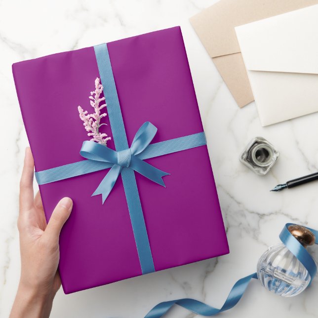Enkel Levande Lila Färg Nyans Ton Presentpapper (Gifting)