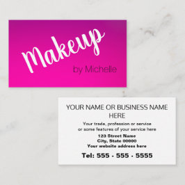 Enkel Lila av Magenta Shades Makeup Artist Visitkort