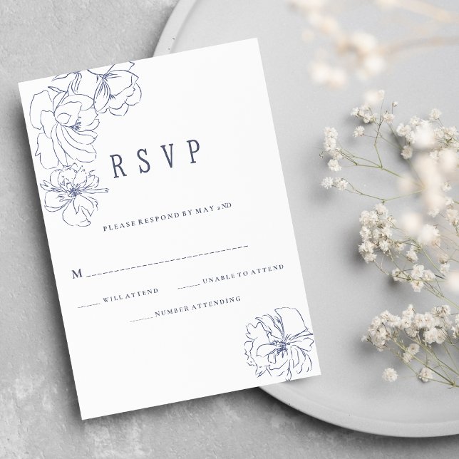 Enkel lila av vit  i mörk blommigt OSA Inbjudningar (Simple dark purple white peony floral RSVP )