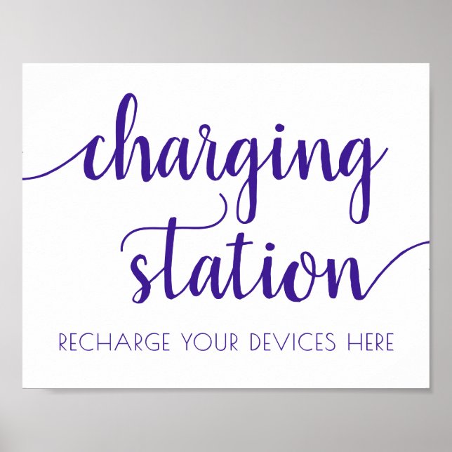 Enkel Lila Charging Station | Ta med alla händelse Poster (Framsidan)