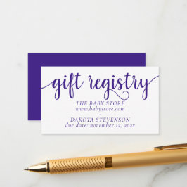 Enkel Lila Gift-registrering | Ta med alla händels Tilläggskort
