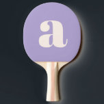 Enkel Lila Lavender Fet Retro Monogram inledningsv Pingisracket<br><div class="desc">Enkel Lila Lavender Fet Retro Monogram Initial Ping Pong Paddle</div>