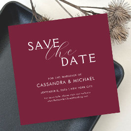 Enkel Lila och vit typografi Bröllop Spara Datumet