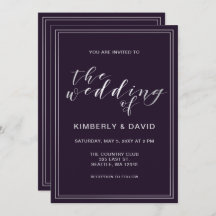 Enkel Lila Silver Bröllop