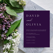 Enkel lila svart och vit elegant minimalistisk 