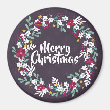 Enkel Lila vid julkrans | Magnet