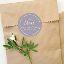 Enkel Lilac Lavender Calligraphy Party-etikett