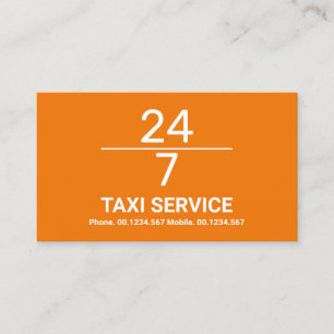 Enkel linjeservice 24/7 Gult Taxi Visitkort