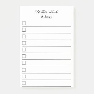 Enkel lista Lägg till Namn att göra Post-it Block