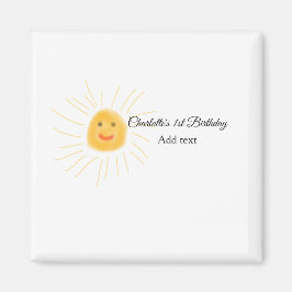 Enkel liten söt baby-barn Lägg till QR-födelsedag Magnet