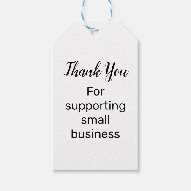 enkel, liten verksamhet som stöder GIFT-MÄRKRE Presentetikett (Framsidan)