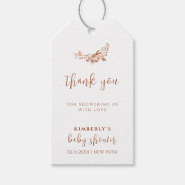 Enkel liten Wildblomma Boho Baby Shower Presentetikett