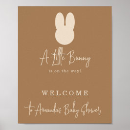 Enkel Little bunny baby shower Poster