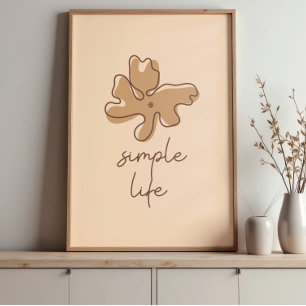 Enkel Liv Minimalism Väggkonst