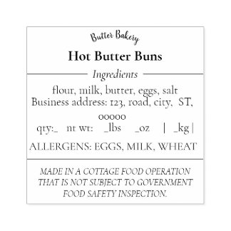 Enkel livsmedelslagstiftning Rubber Frimärke Stämpel