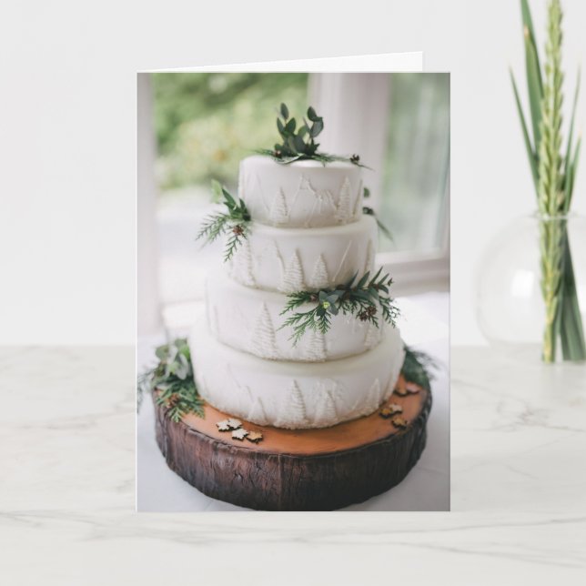 Enkel livsstil i Shabby chic Bröllop Hälsning Kort (Framsida)