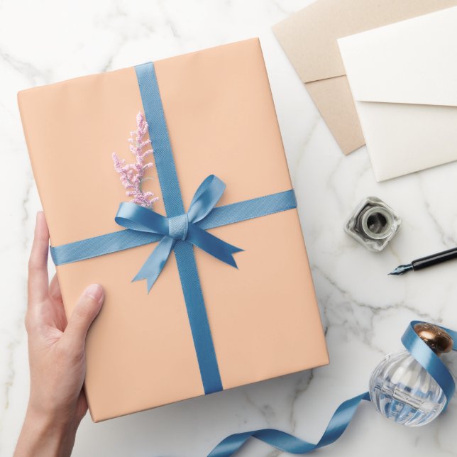 Enkel Ljus Fersken Färg Nyans Ton Presentpapper (Gifting)