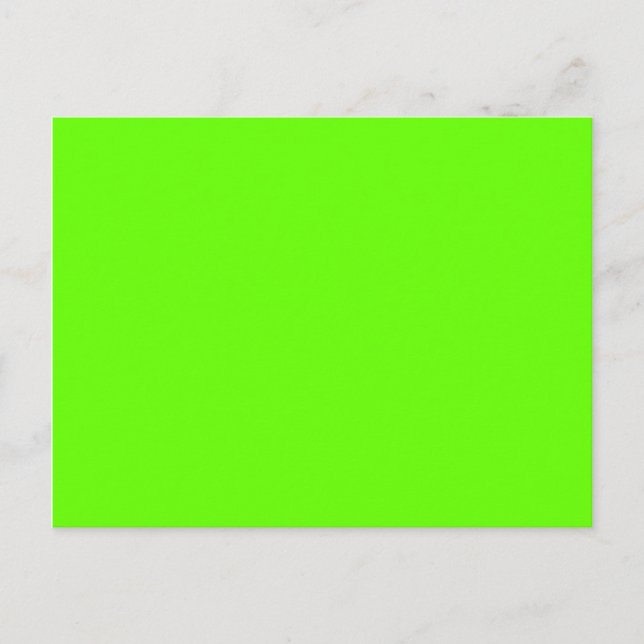 Enkel Ljus Limegrön Blank Vykort (Framsida)