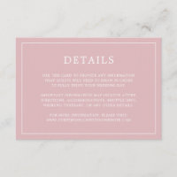 Enkel Ljus rosa Monogram Elegant bröllop