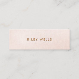 Enkel, Ljus rosa, Snyggt minimalistisk skönhet Mini Visitkort
