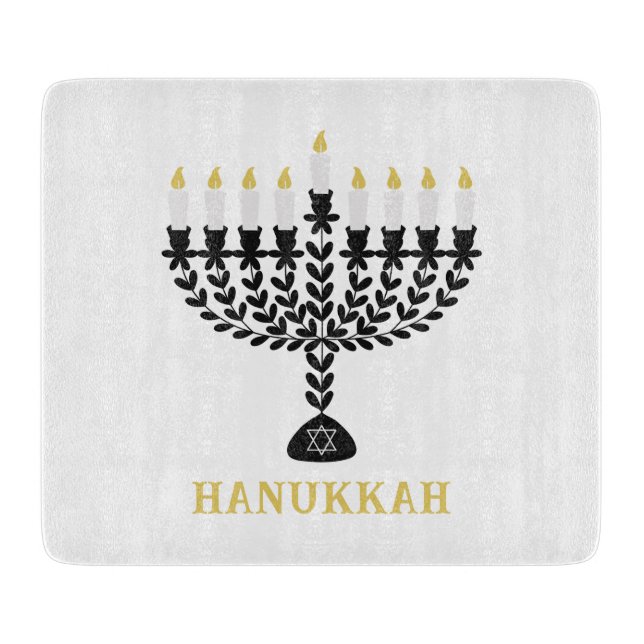 Enkel ljusfestival Menorah Hanukkah  (Framsidan)