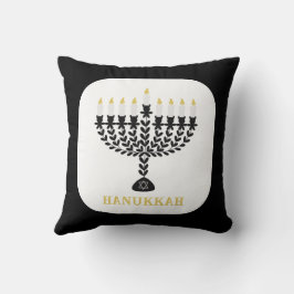Enkel ljusfestival Menorah Hanukkah Kudde