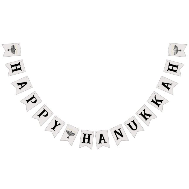 Enkel ljusfestival Menorah Hanukkah  Vimplar (Alla)