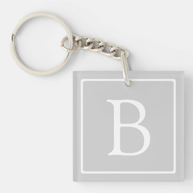 Enkel ljusgrå monogram (Framsidan)