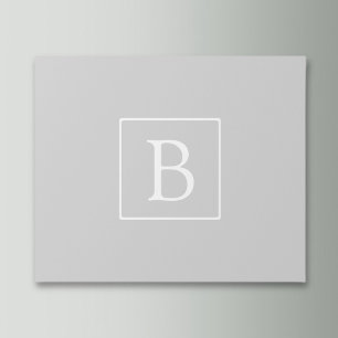 Enkel ljusgrå monogram presentpapper
