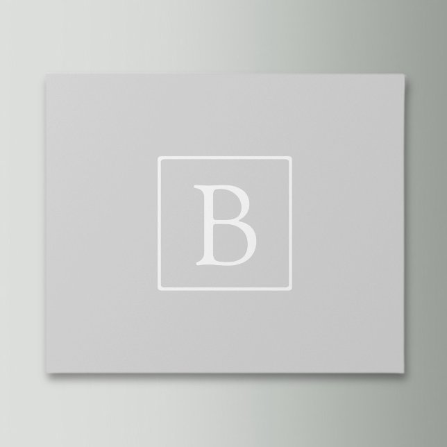 Enkel ljusgrå monogram presentpapper (Skapare uppladdad)