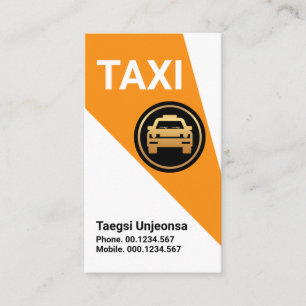 Enkel ljussken Gult Taxi Visitkort