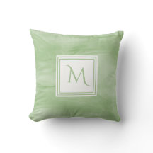 Enkel Ljust grönt, subtil, marble Modern Monogram