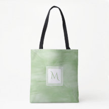 Enkel Ljust grönt, subtil, marble Modern Monogram